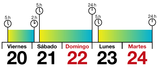 Imagen con los horarios del servicio de metro para la verbena de Sant Joan