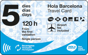 <p><strong>Hola Barcelona Travel Card 5 days</strong></p>