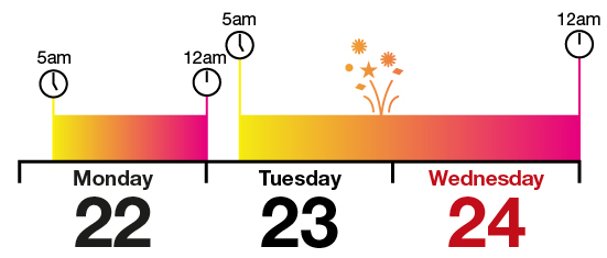 Picture of Metro timetable for the San Joan festivity