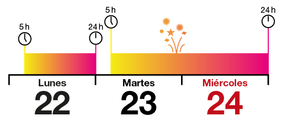 Imagen con los horarios del servicio de metro para la verbena de Sant Joan