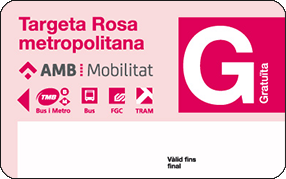 Tarjeta rosa metropolitana - Tarifas metro y bus | Transports Metropolitans  de Barcelona