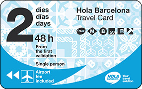 example of a 2-dya Hola Barcelona travel card